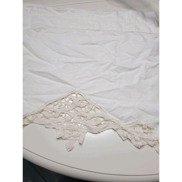 Battenburg Lace Cream Curtain Valance - Picture 2 of 6